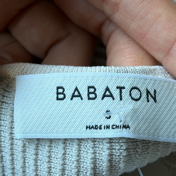 Babaton Ribbed Halter Crop Top - Light Beige - Picture 2 of 3